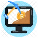 Bitcoin Mining Crypto Mining Cryptocoin Mining Icon