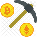 Crypto Mining Digital Coin Icon