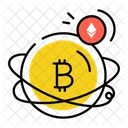 Crypto Network Crypto Connection Bitcoin Network Icône
