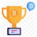 Bitcoin Award Crypto Prize Blockchain Award Icon