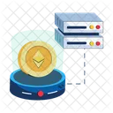 Crypto Server Digital Asset Blockchain Server Icon