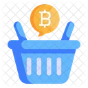 Ecommerce Crypto Shopping Bucket Icon