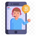 Bitcoin Support Crypto Support Financial Support Icon