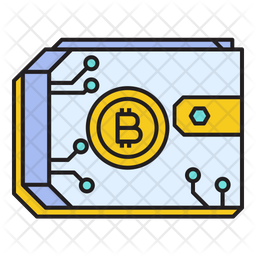 Crypto Wallet Icon - Download in Colored Outline Style