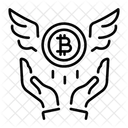 Crypto Wings Bitcoin Money Icon