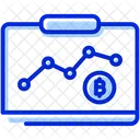 Cryptocurrencies Statistics Cryptocurrencies Value Chart Cryptocurrencies Value Graph Icon