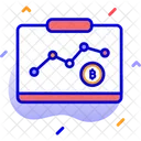 Cryptocurrencies Statistics Cryptocurrencies Value Chart Cryptocurrencies Value Graph Icon