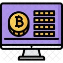 Computer Monitor Bitcoin Icon