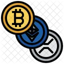 Cryptocurrency Bitcoin Litecoin Icon