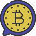 Cryptocurrency Messaging Bitcoin Icon
