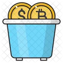Bitcoin Currency Basket Icon