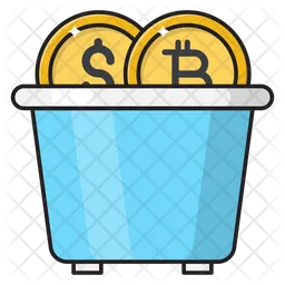 Cryptocurrency Basket  Icon