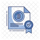 Cryptocurrency Certificate  Icon