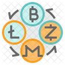 Cryptocurrency Exchange Transfer Icon