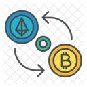 Cryptocurrency Exchange Transaction Icon