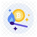 Bitcoin Crypto Heater Cryptocurrency Icon