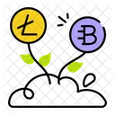Cryptocurrency Investment Financial Growth Bitcoin Investment Icône