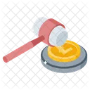 Cryptocurrency Law Order Justice Icon