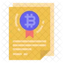 Cryptocurrency License License Bitcoin License Icon