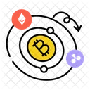 Cryptocurrency Process Crypto Process Bitcoin Process Icône