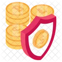 Bitcoin Safety Cryptocurrency Security Business Protection Icon