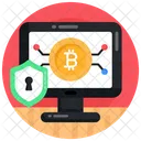 Bitcoin Safety Cryptocurrency Security Digital Currency Icon