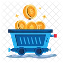 Cryptocurrency Train Bitcoin Mining Bitcoin Cart Icon