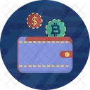 Wallet Dollar Bitcoin Icon