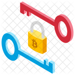 Cryptography Key Icon - Download in Isometric Style
