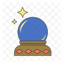 Crystal ball line filled illustration  アイコン