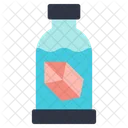 Crystal In Bottle Water Bottle Gemstone Icon