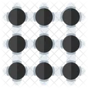 Crystal Lattice Molecule Compound Icon