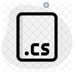 Cs File Icon - Download in Colored Outline Style