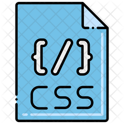 Css Document Icon - Download in Colored Outline Style