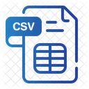 Csv File Extension Files And Folders Icon