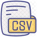 Csv Comma Separated Values Color Outline Style Icon Icon