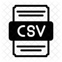 Csv comma-separated values  Icon