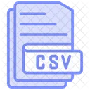 Csv File Duotone Line Icon Icon