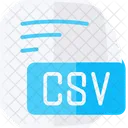 Csv Valores Separados Por Virgula Icone De Estilo Simples Ícone