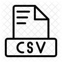 Valores csv separados por comas  Icono
