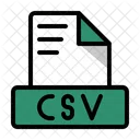 Valores csv separados por comas  Icono