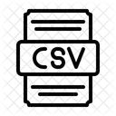 Valores csv separados por comas  Icono