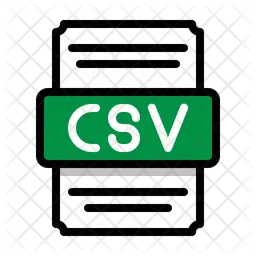 Valores csv separados por comas  Icono