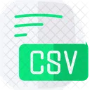 Csv Valores Separados Por Virgula Icone De Estilo Simples Ícone