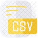 Csv Valores Separados Por Virgula Icone De Estilo Simples Ícone