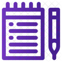 Cuaderno Nota Escritura Icon