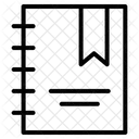 Cuaderno de notas con cinta  Icon