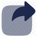 Cuadrado Adelante Icono Web Icono De Mensaje Icono