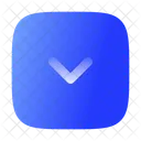 Flecha Alternativa Cuadrada Hacia Abajo Iconos De Interfaz De Usuario Iconos De Flecha Icono