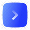 Flecha Alternativa Cuadrada Hacia La Derecha Flecha Navegacion Icono